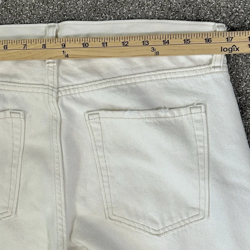 Banana Republic Women's High Rise Barrel Fit Jeans -Size 30- Ecru Off White